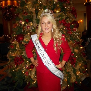 National Cover Girl at the lobby Christmas tree