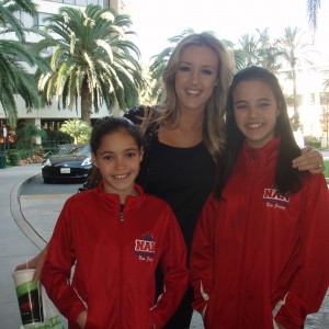 Paloma and Cielo Camacho with State Director Meagan Alexander Access Hollywood here we come