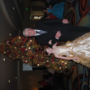 Emily and her escort - Papa Ron!