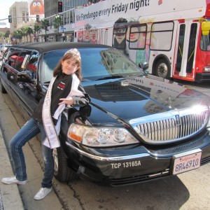 Pre-Teen Kyra Walters and her ride in Hollywood