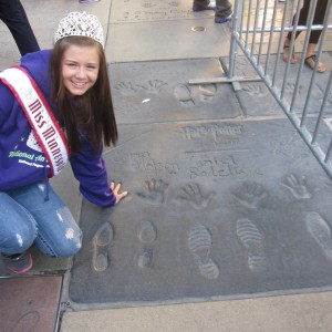 MN Jr. Teen Abby Jerome with Harry Potter Footprints