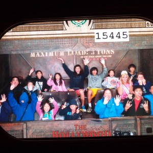 Miss Colorado riding the Hollywood Tower of Terror in California Adventure!