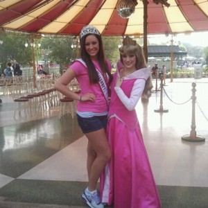 Miss Missouri Teen at Disneyland with Sleeping Beauty