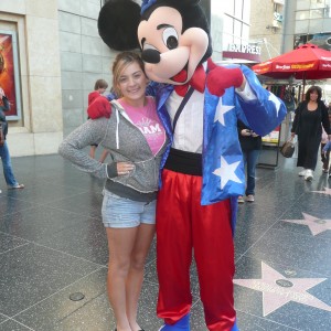 with Mickey in Hollywood