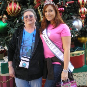 Grandma and I at the Disney Christmas Tree :D