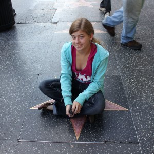 Rachel Marx (preteen, Leadership) pays a visit to her future star on the Walk of Fame