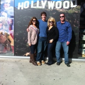 Victoria Tramell enjoying the Hollywood Tour with her family