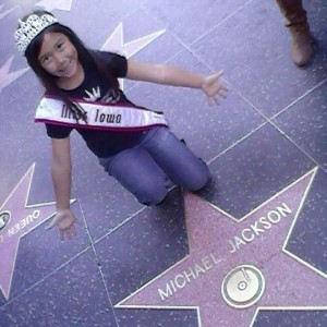 Miss Iowa Princess Tanae Thiravong on her Hollywood Tour with pop Legend Michael Jackson Star