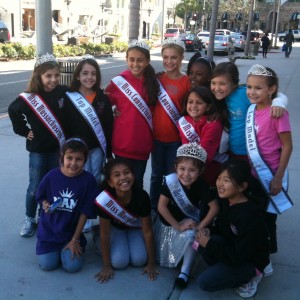 Pageant Contestants hanging out in Hollywood