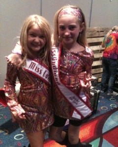 70's Theme Party! Miss Indiana & Miss Colorado striking a pose!