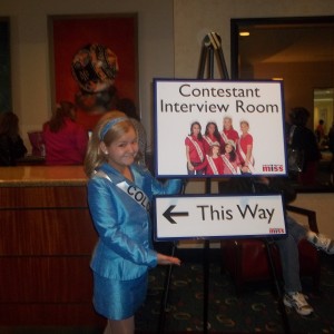 Abi Lange Miss Colorado Jr. Preteen Ready for Interivew one of her favorite parts of the pageant!