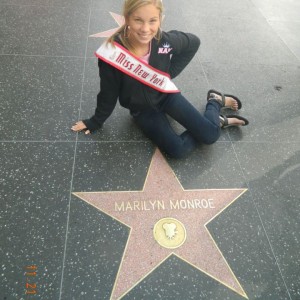 On the Hollywood Walk of Fame!  Miss New York Pre-Teen Shania Brenon