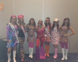 Hanging out at the 70's theme party!