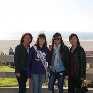 National Cover Miss Megan Viola-Vu and family in Santa Monica on the Hollywood Tour