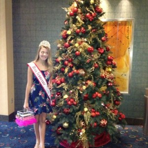 Anna Grace Miss TN 2012 at NAM Nationals with Christmas Decorations