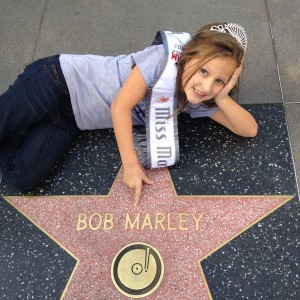 Carley with Bob Marley's Star. Her favorite!!!