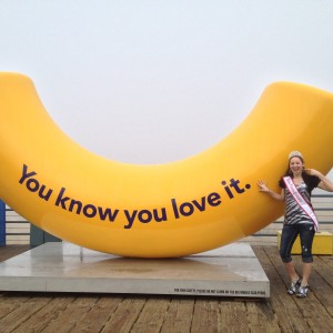 Ashley Miss PA 2012 and the biggest macaroni noodle EVER on the Hollywood tour!