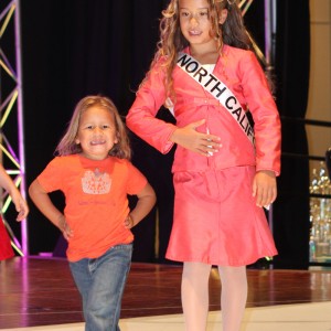 Miss California Emery with sister, interview suit 2012