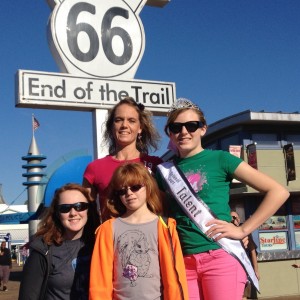 Santa Monica pier with family, Adalynn Colton from KS