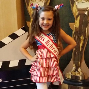 Miss Nebraska Princess Kadynce Mullins ready for patriotic rehearsal