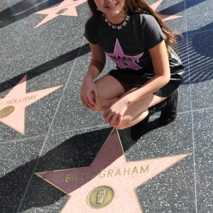 Billy Graham our favorite on the Hollywood Tour with your 2014 National American Miss New York Jr. Pre-Teen Queen Annaliese Arena! 