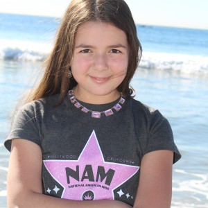 NAM wear on the beautiful beaches of California with your 2014 National American Miss New York Jr. Pre-Teen Queen Annaliese Arena! 