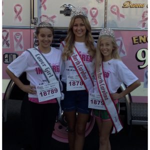 Brandi Alden, North Carolina Pre-Teen and her NAM sister queens participate in the Susan G. Komen Race for the Cure
