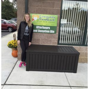 Emma DeLury, National American Miss Finalist, volunteers at the Community Food Bank of New Jersey