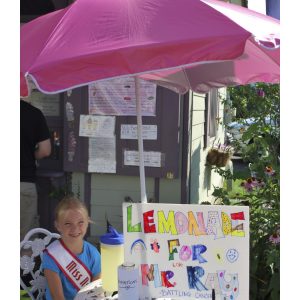 NAM Miss New York Princess, Shayna Cook, created a Lemonade Stand to raise money for cancer patients